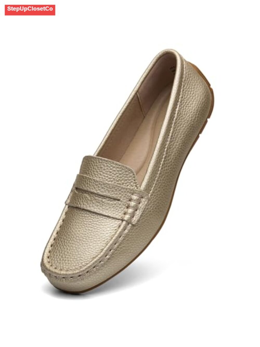Women's Leather Penny Loafers Slip-Ons Cute Business Casual Work Office Flats